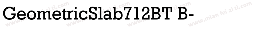 GeometricSlab712BT B字体转换